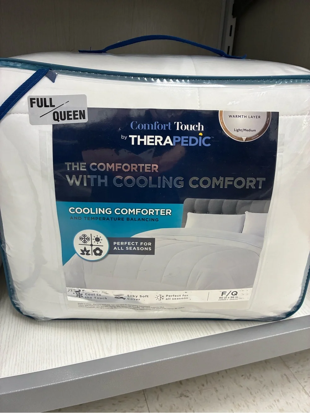 Comfort Touch Cooling Comforter - White (Full/Queen)